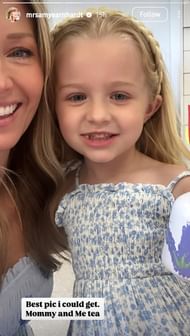 Amy Earnhardt shared a wholesome selfie with her daughter (Source:@mrsamyearnhardt via Instagram)